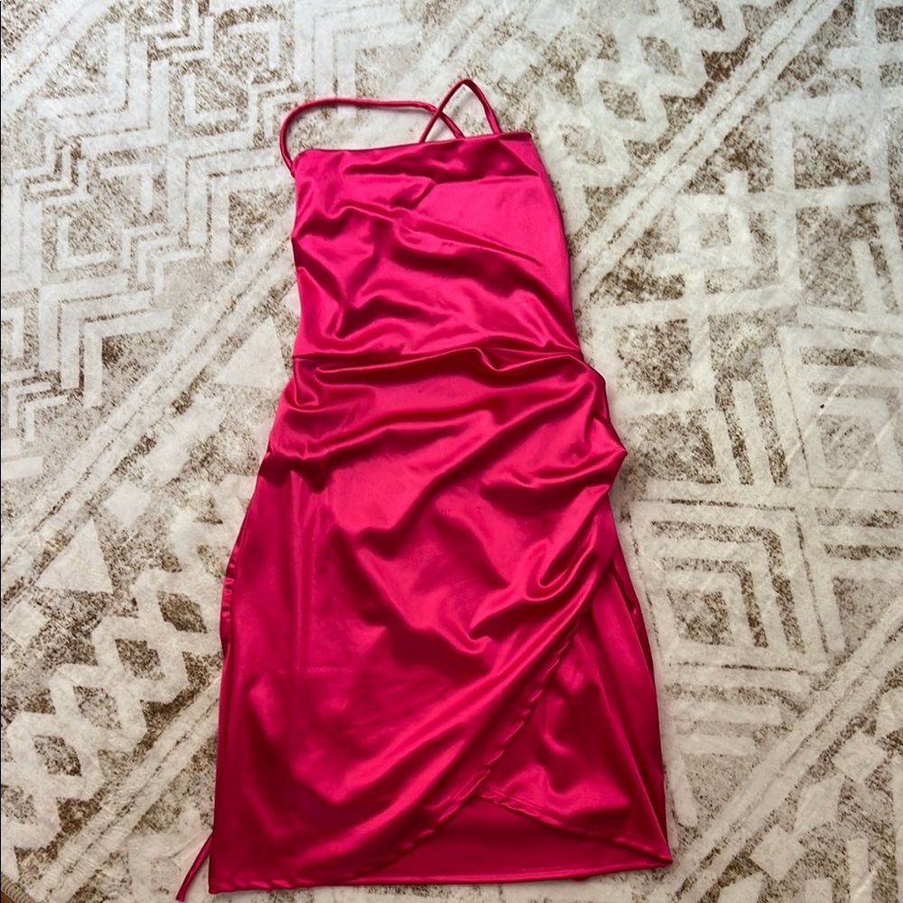 Windsor Pink Ruched Slip Dress